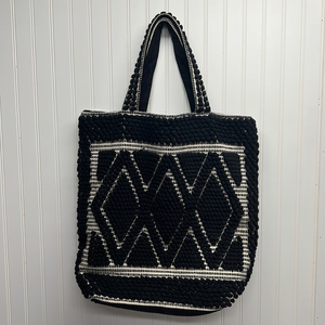 Knobby knit triple diamond large‎ canvas tote